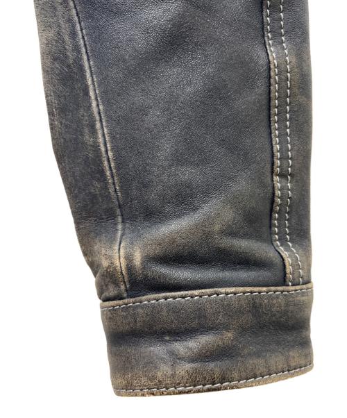 JACOB COHEN（ヤコブコーエン）JACOB COHEN (ヤコブコーエン) レザージャケット ネイビー サイズ:４６の古着・服飾アイテム