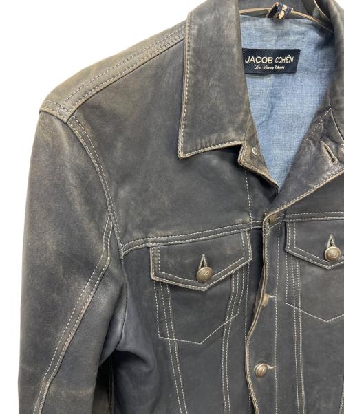 JACOB COHEN（ヤコブコーエン）JACOB COHEN (ヤコブコーエン) レザージャケット ネイビー サイズ:４６の古着・服飾アイテム