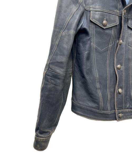 JACOB COHEN（ヤコブコーエン）JACOB COHEN (ヤコブコーエン) レザージャケット ネイビー サイズ:４６の古着・服飾アイテム