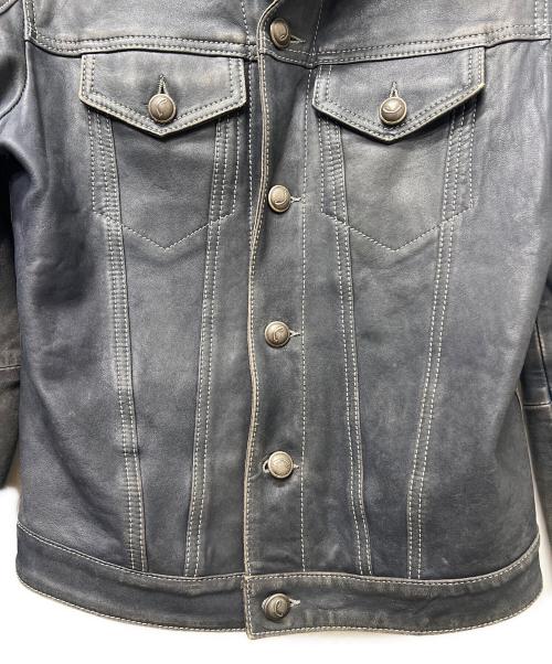JACOB COHEN（ヤコブコーエン）JACOB COHEN (ヤコブコーエン) レザージャケット ネイビー サイズ:４６の古着・服飾アイテム