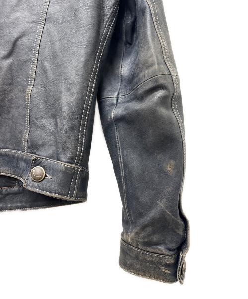 JACOB COHEN（ヤコブコーエン）JACOB COHEN (ヤコブコーエン) レザージャケット ネイビー サイズ:４６の古着・服飾アイテム