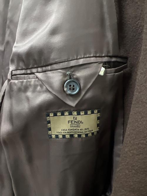 FENDI（フェンディ）FENDI (フェンディ) ウールコート ブラウン サイズ:５２の古着・服飾アイテム