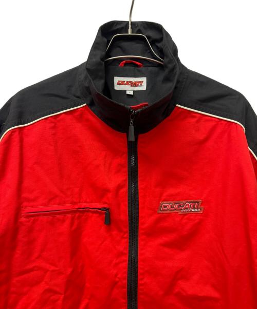 DUCATI（ドゥカティ）DUCATI (ドゥカティ) ナイロンジャケット ブラック×レッド サイズ:Ｌの古着・服飾アイテム