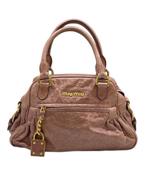MIU MIU（ミュウミュウ）MIU MIU (ミュウミュウ) 2WAYショルダーバッグ ピンクの古着・服飾アイテム