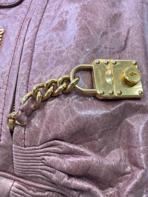 MIU MIU（ミュウミュウ）MIU MIU (ミュウミュウ) 2WAYショルダーバッグ ピンクの古着・服飾アイテム