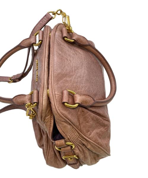 MIU MIU（ミュウミュウ）MIU MIU (ミュウミュウ) 2WAYショルダーバッグ ピンクの古着・服飾アイテム