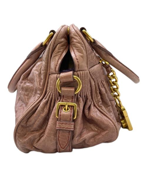 MIU MIU（ミュウミュウ）MIU MIU (ミュウミュウ) 2WAYショルダーバッグ ピンクの古着・服飾アイテム