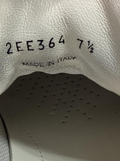 PRADA（プラダ）PRADA (プラダ) ダウンタウンレザースニーカー ホワイト×オレンジ サイズ:SIZE 7 1/2の古着・服飾アイテム