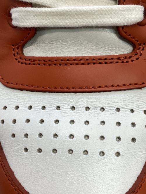 PRADA（プラダ）PRADA (プラダ) ダウンタウンレザースニーカー ホワイト×オレンジ サイズ:SIZE 7 1/2の古着・服飾アイテム