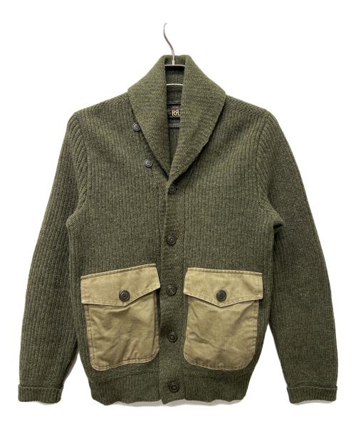 RRL（ダブルアールエル）RRL (ダブルアールエル) ショールカラーカーディガン オリーブ サイズ:Mの古着・服飾アイテム