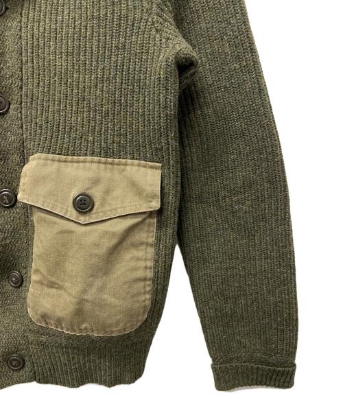 RRL（ダブルアールエル）RRL (ダブルアールエル) ショールカラーカーディガン オリーブ サイズ:Mの古着・服飾アイテム
