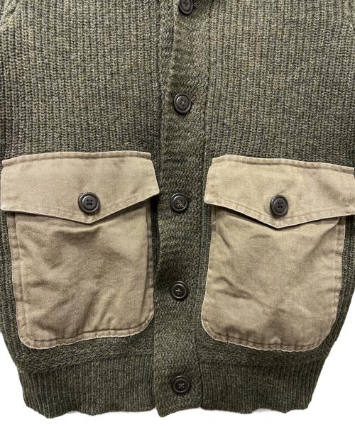 RRL（ダブルアールエル）RRL (ダブルアールエル) ショールカラーカーディガン オリーブ サイズ:Mの古着・服飾アイテム