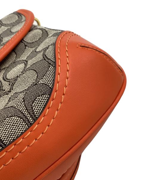 COACH（コーチ）COACH (コーチ) ソーホーバッグ ベージュ×オレンジの古着・服飾アイテム