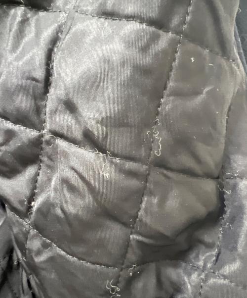 POLO RALPH LAUREN（ポロ・ラルフローレン）POLO RALPH LAUREN (ポロ・ラルフローレン) ワッペン付きレザー切替スタジャン ネイビー×ブラウン サイズ:ＸＬの古着・服飾アイテム