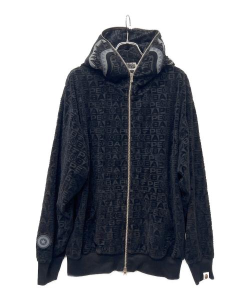 A BATHING APE（アベイシングエイプ）A BATHING APE (アベイシングエイプ) ジップパーカー ブラック サイズ:　Mの古着・服飾アイテム