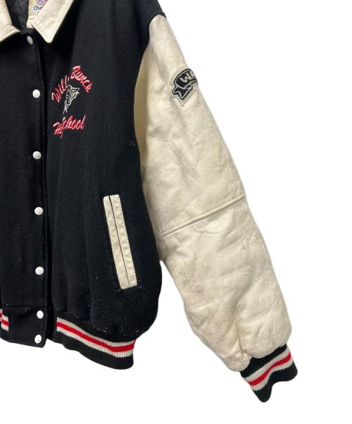 CHALLENGER（チャレンジャー）CHALLENGER (チャレンジャー) スタジャン ブラック×ホワイト サイズ:ＸＬの古着・服飾アイテム