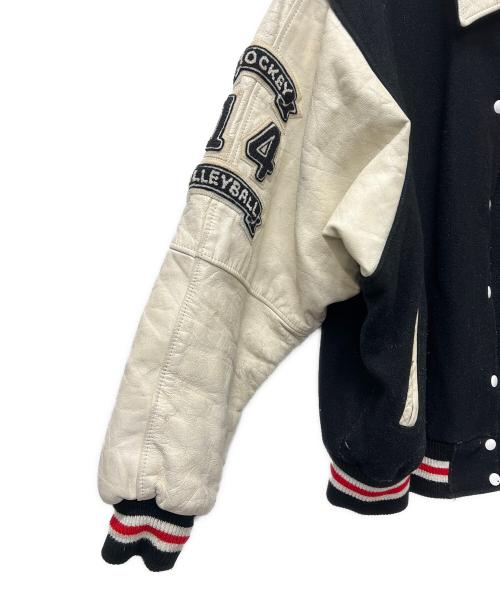 CHALLENGER（チャレンジャー）CHALLENGER (チャレンジャー) スタジャン ブラック×ホワイト サイズ:ＸＬの古着・服飾アイテム