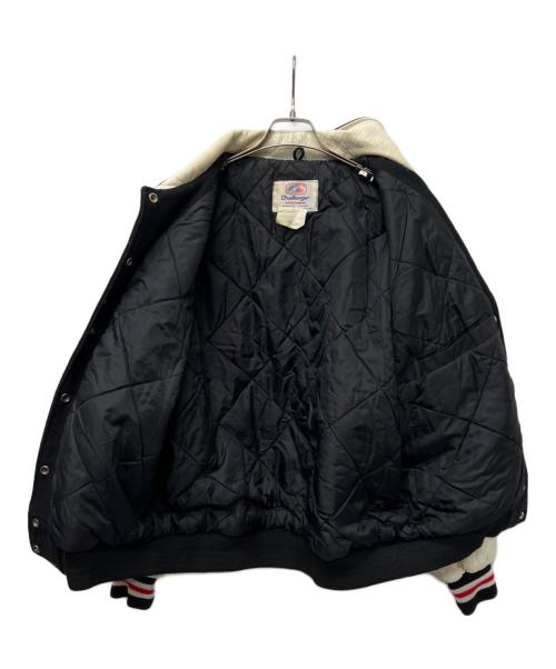 CHALLENGER（チャレンジャー）CHALLENGER (チャレンジャー) スタジャン ブラック×ホワイト サイズ:ＸＬの古着・服飾アイテム