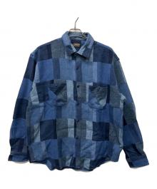 SUGAR CANE（シュガーケーン）の古着「GRADATION PATCH WORK WORK SHIRT」｜ブルー