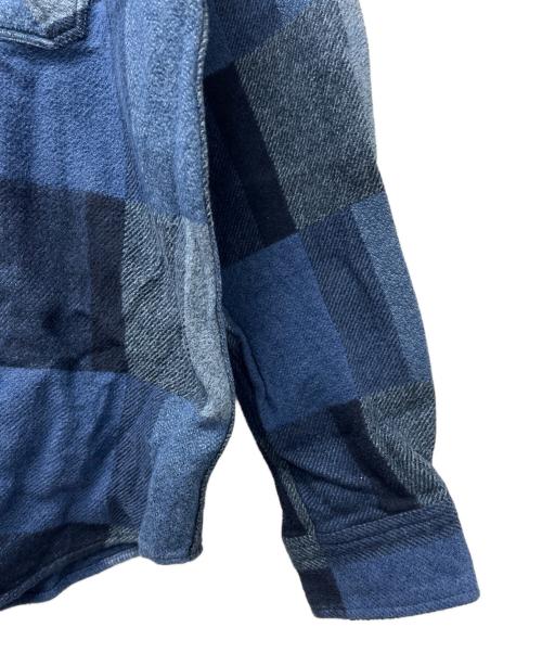 SUGAR CANE（シュガーケーン）SUGAR CANE (シュガーケーン) GRADATION PATCH WORK WORK SHIRT ブルー サイズ:ＸＬの古着・服飾アイテム