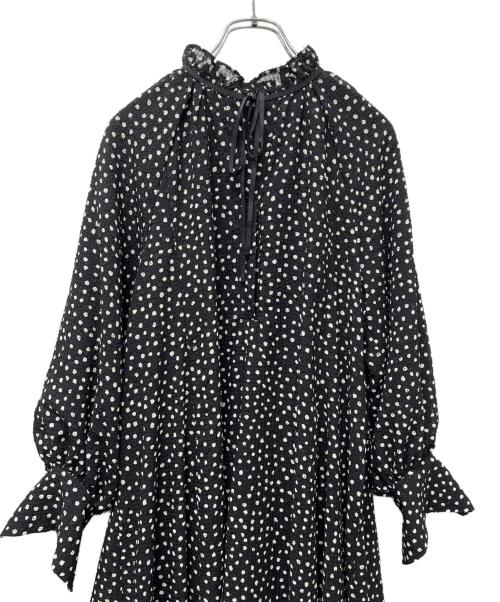La TOTALITE（ラ ト―タリテ）La TOTALITE (ラ ト―タリテ) ドットミニワンピース ブラック サイズ:FREEの古着・服飾アイテム