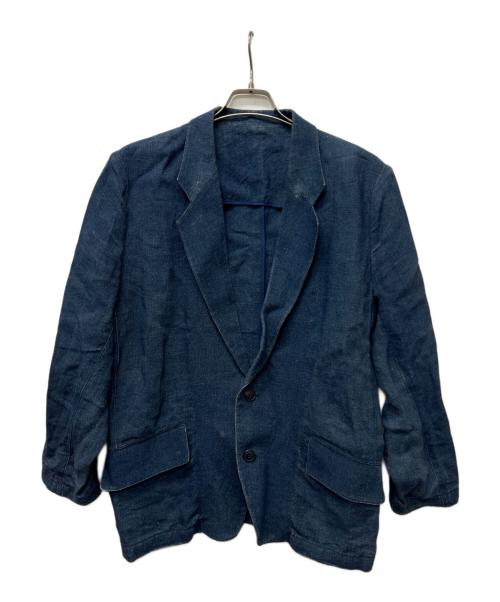 I.S.（アイエス）I.S. (アイエス) リネンジャケット インディゴ サイズ:Mの古着・服飾アイテム