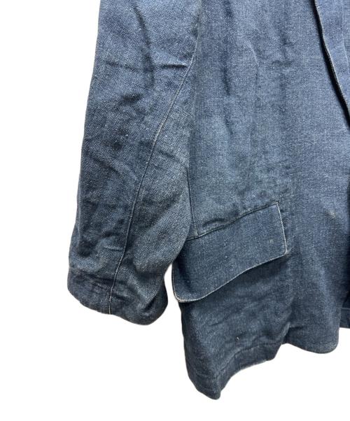I.S.（アイエス）I.S. (アイエス) リネンジャケット インディゴ サイズ:Mの古着・服飾アイテム