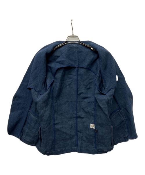 I.S.（アイエス）I.S. (アイエス) リネンジャケット インディゴ サイズ:Mの古着・服飾アイテム
