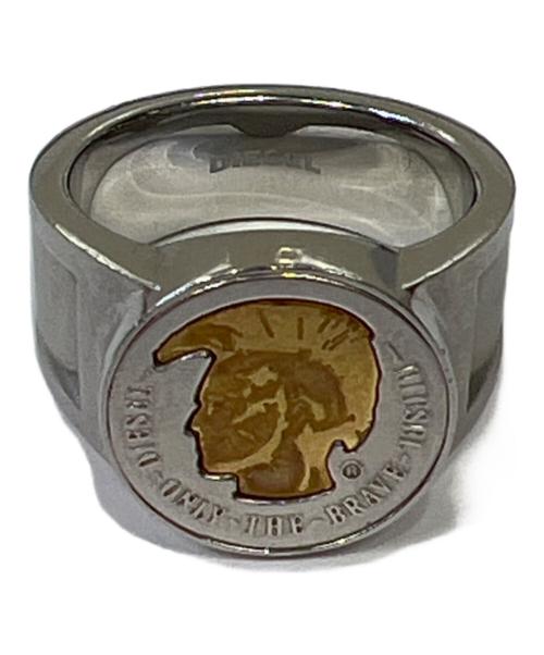 DIESEL（ディーゼル）DIESEL (ディーゼル) モヒカンマンカレッジリング シルバー×ゴールド サイズ:23の古着・服飾アイテム