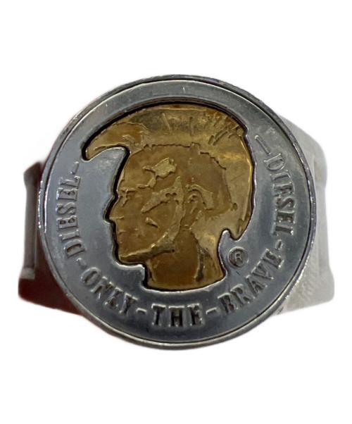 DIESEL（ディーゼル）DIESEL (ディーゼル) モヒカンマンカレッジリング シルバー×ゴールド サイズ:23の古着・服飾アイテム