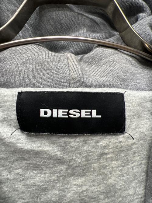 DIESEL（ディーゼル）DIESEL (ディーゼル) デニム切替ジップパーカー グレー×ブルー サイズ:ＸＬの古着・服飾アイテム