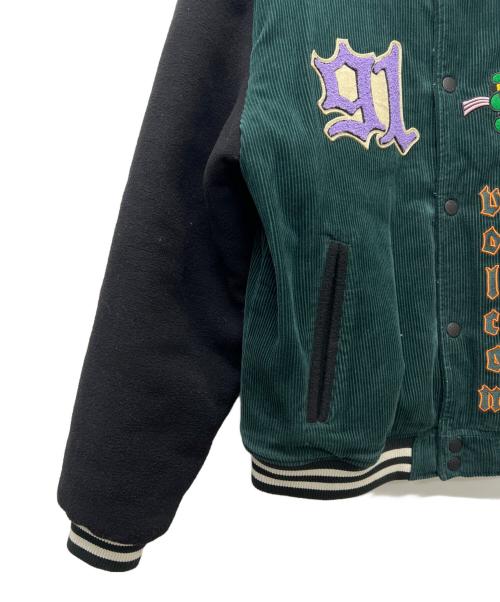 VOLCOM（ボルコム）VOLCOM (ボルコム) スタジアムジャンパー グリーン×ブラック サイズ:Mの古着・服飾アイテム