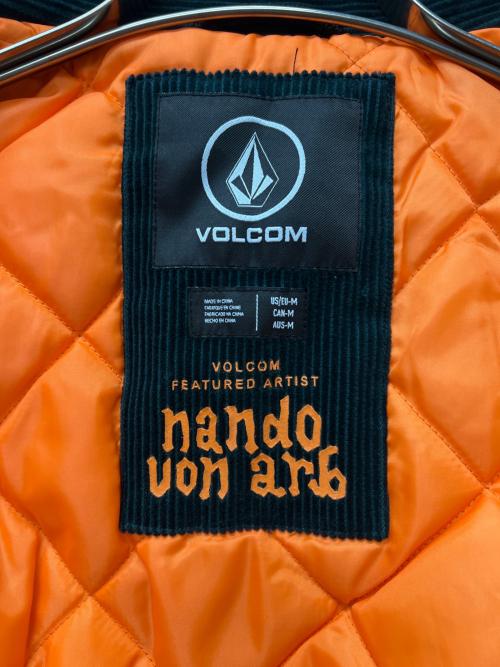 VOLCOM（ボルコム）VOLCOM (ボルコム) スタジアムジャンパー グリーン×ブラック サイズ:Mの古着・服飾アイテム