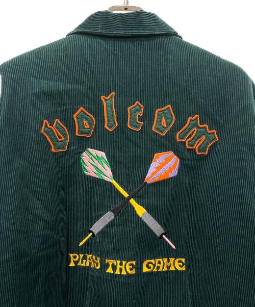 VOLCOM（ボルコム）VOLCOM (ボルコム) スタジアムジャンパー グリーン×ブラック サイズ:Mの古着・服飾アイテム