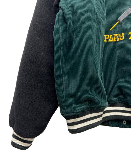 VOLCOM（ボルコム）VOLCOM (ボルコム) スタジアムジャンパー グリーン×ブラック サイズ:Mの古着・服飾アイテム