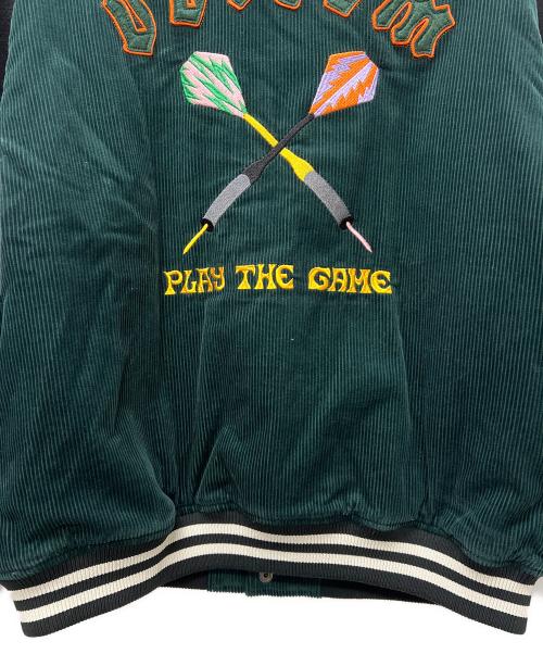 VOLCOM（ボルコム）VOLCOM (ボルコム) スタジアムジャンパー グリーン×ブラック サイズ:Mの古着・服飾アイテム
