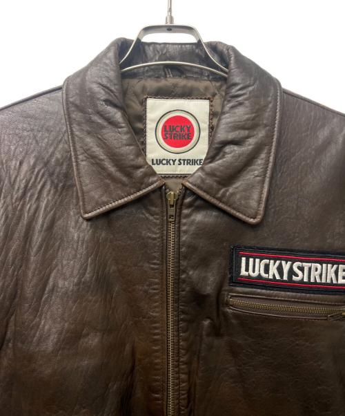 LUCKY STRIKE（ラッキーストライク）LUCKY STRIKE (ラッキーストライク) レザージャケット ブラウン サイズ:不明の古着・服飾アイテム