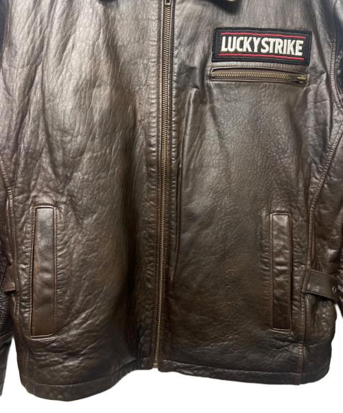 LUCKY STRIKE（ラッキーストライク）LUCKY STRIKE (ラッキーストライク) レザージャケット ブラウン サイズ:不明の古着・服飾アイテム