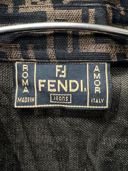 FENDI（フェンディ）FENDI (フェンディ) ズッカ柄シャツ ブラウン×ブラック サイズ:４０の古着・服飾アイテム