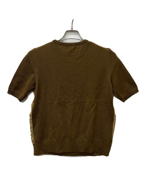 CELINE（セリーヌ）CELINE (セリーヌ) アンサンブルカーディガン ベージュ×ブラウン サイズ:４０の古着・服飾アイテム