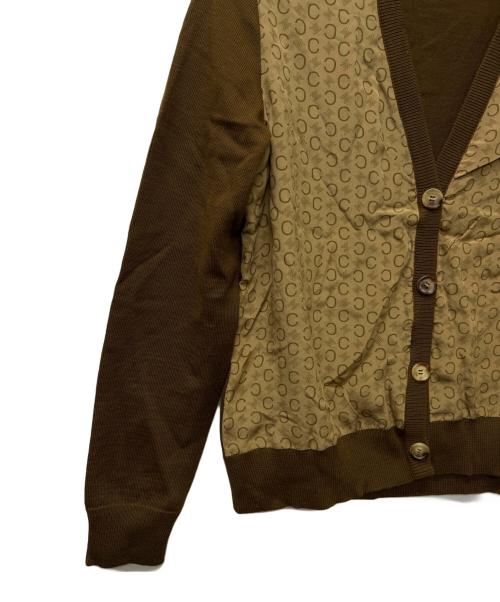 CELINE（セリーヌ）CELINE (セリーヌ) アンサンブルカーディガン ベージュ×ブラウン サイズ:４０の古着・服飾アイテム