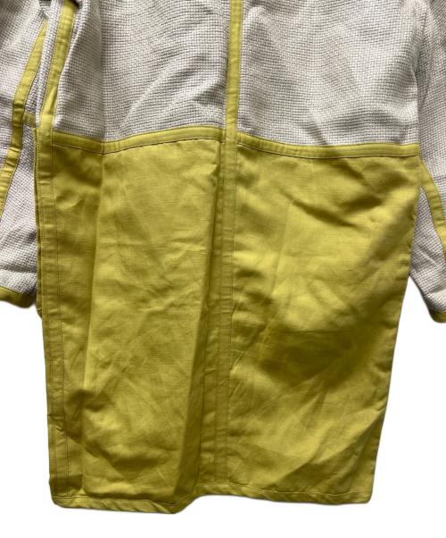 MM6 Maison Margiela（エムエムシックスメゾンマルジェラ）MM6 Maison Margiela (エムエムシックスメゾンマルジェラ) ノーカラーコート グレー×イエロー サイズ:38の古着・服飾アイテム