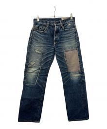 KAPITAL（キャピタル）の古着「パッチワークデニムパンツ」｜インディゴ