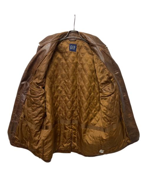 GAP（ギャップ）GAP (ギャップ) レザーカーコート ブラウン サイズ:不明の古着・服飾アイテム
