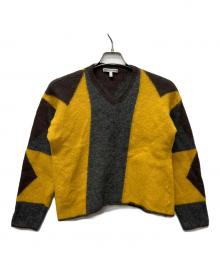 EMPORIO ARMANI（エンポリオ アルマーニ）の古着「厚手ニット」｜グレー×イエロー