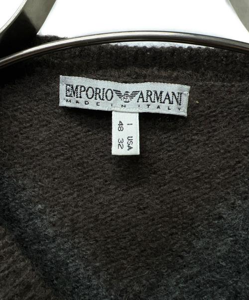 EMPORIO ARMANI（エンポリオ アルマーニ）EMPORIO ARMANI (エンポリオ アルマーニ) 厚手ニット グレー×イエロー サイズ:４８の古着・服飾アイテム
