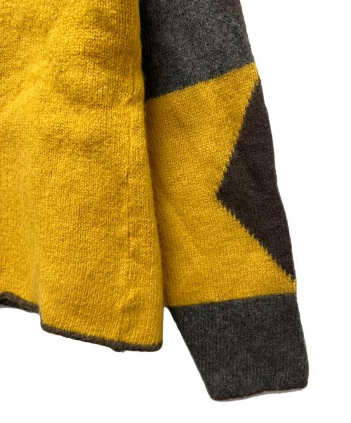 EMPORIO ARMANI（エンポリオ アルマーニ）EMPORIO ARMANI (エンポリオ アルマーニ) 厚手ニット グレー×イエロー サイズ:４８の古着・服飾アイテム