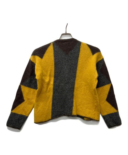 EMPORIO ARMANI（エンポリオ アルマーニ）EMPORIO ARMANI (エンポリオ アルマーニ) 厚手ニット グレー×イエロー サイズ:４８の古着・服飾アイテム