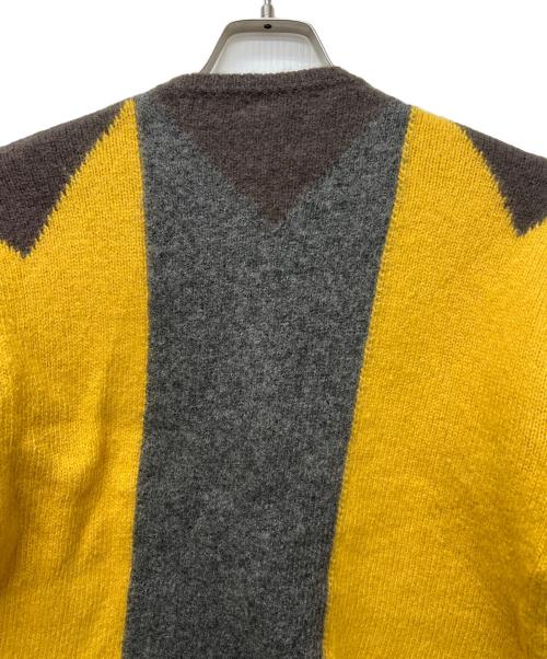 EMPORIO ARMANI（エンポリオ アルマーニ）EMPORIO ARMANI (エンポリオ アルマーニ) 厚手ニット グレー×イエロー サイズ:４８の古着・服飾アイテム