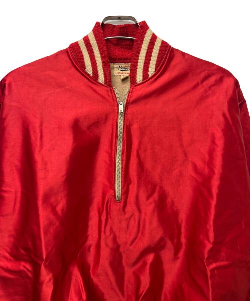 POWERS ATHLETIC WEAR（パワーズアスレチックウェア）POWERS ATHLETIC WEAR (パワーズアスレチックウェア) ハーフジップジャケット レッド サイズ:４４の古着・服飾アイテム